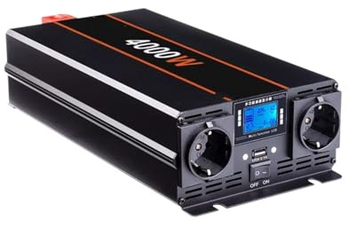 Inversor De Corriente Inversor Onda Sinusoidal Pura 8000 W Y 6000 W Convertidor Potencia 12 V 24 V A 220 V 230 V 50 Hz con Control Remoto Coche Y Hogar Inversor Onda Pura(4000W,24V)