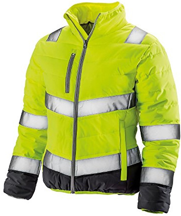 Result Safeguard Damen Warnjacke, leicht gepolstert (XS) (Neongelb/Grau)