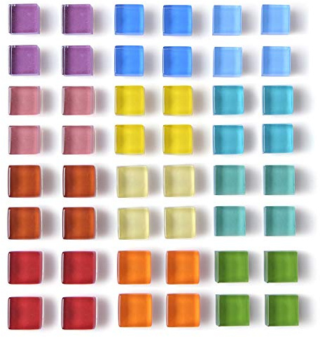 Mymazn 48 Pack Glass Refrigerator Magnets for Fridge Cute Magnets Color Decorative Magnets for Office Locker Magnets for Whiteboard