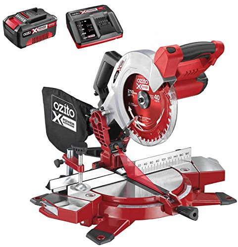 Ozito PXCMSS 18v Cordless Compound Mitre Saw 210mm 1 x 4ah Li-ion