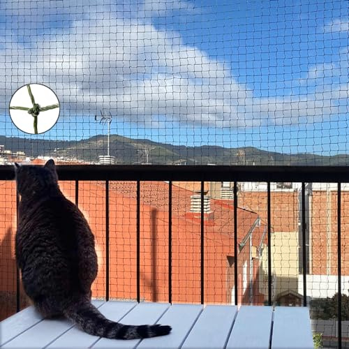 Ancecos Red para Gatos Balcones Reforzada con Alambre,Resistente;Verde;2x1,5m