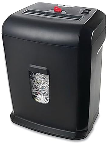 Universal UNV48110 10 Manual Sheet Capacity Cross-Cut Shredder with Lockout Key - Black