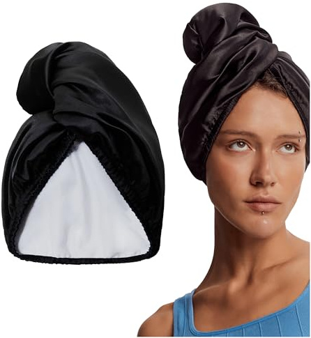 GLOV Handtuch Kopf Turban Handtuch für Kopf Mikrofaser Haarturban für Schnelles Trocknen und Frizz-reduktion Ideal für Lange und Lockige Haare mit Knopfverschluss Sanft zu Allen Haartypen
