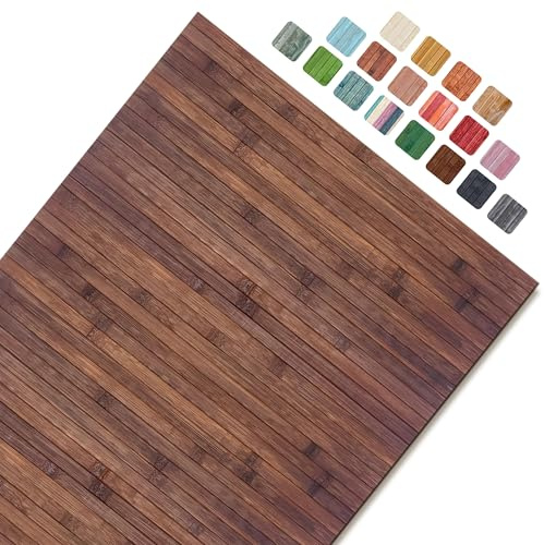 CosìCasa Halkfri bambu köksmatta – kökslöpare vattenavvisande, lätt att rengöra och tillverkad av miljövänliga material – bambumatta (brun, 50 x 260 cm)