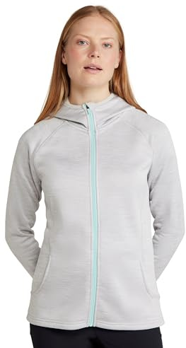 Mountain Warehouse Dynamic Chakra IsoCool-Damen-Hoodie – leicht Pullover, schnell trocknend, atmungsaktiv, transportiert Feuchtigkeit ab – Reisen, Frühling, Sommer Anthrazitgrau Damengröße EU 40