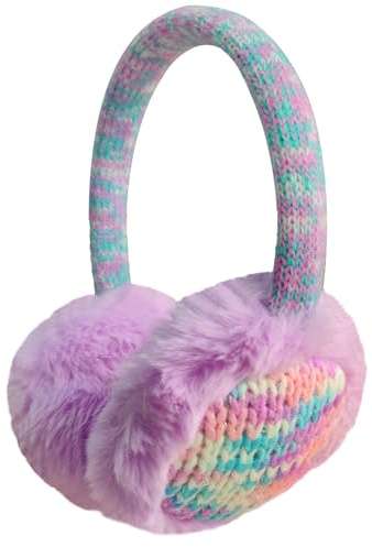 IHCEMIH Orejeras para niñas y mujeres, orejeras de felpa mullida, ajustables, de punto, accesorios de invierno, calentadores de orejas suaves, para correr, esquí, protectores contra el viento y el