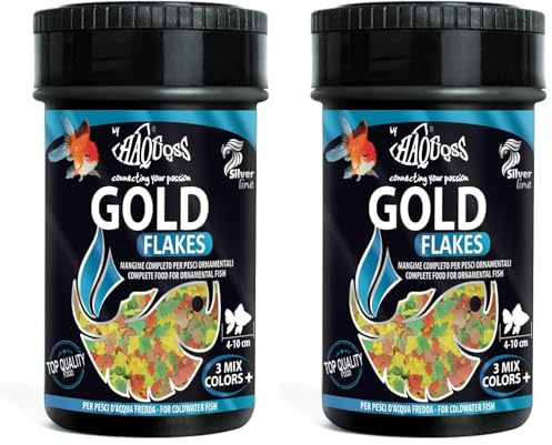 Haquoss Goldflake Mangime in Scaglie per Pesci Rossi, 100 ml/15 gr (Confezione da 2)