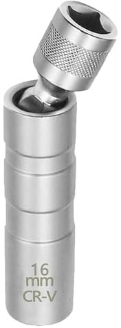 Frogetu Zündkerzenschlüssel 14mm/16mm Magnet,3/8 Zoll Antrieb,Universell Drehbar,Dünnwandig,CR-V Zündkerzensteckdose,Kfz Zündkerzen-Werkzeug,Magnetisch zum Entfernen von Zündkerzen (16mm)