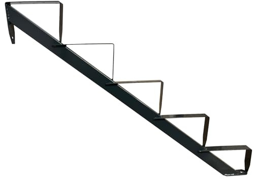 1 x trappstolpar trätrappa trappstång trappram 5 steg höjd 91 cm antracit