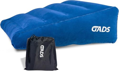 Gads Cuscino gonfiabile a cuneo per dormire e comodità: cuscino a cuneo portatile da viaggio, cuscino gonfiabile per il supporto