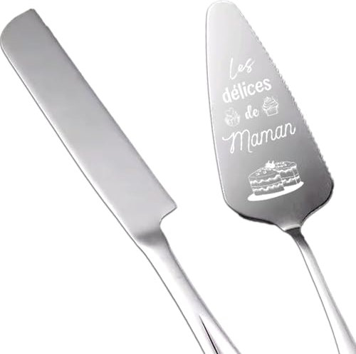 Ernestine - Ensemble pelle à tarte + couteau de cuisine Maman - Cadeau fête des mères - idée cadeaux ustensile cuisine personnalisé Maman - Cadeau anniversaire maman - cadeau Noël maman
