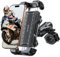 Lamicall Motorrad Handyhalterung Fahrrad Handyhalter - [720° Drehbarer Metall-Arm] Doppelte Vibrationsgedämpft Handy Halterung Motorrad, Diebstahlsicher Lenker Motorradhalterung für iPhone 16/15/14/13