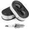 Rasenmäher Luftfilter Kompatibel für Briggs Stratton Motoren 593260 798452 5432 5432K, Luftfilter Filterpatrone mit Zündkerze F6TC Rasenmäherfilter Ersetzen Kompatibel