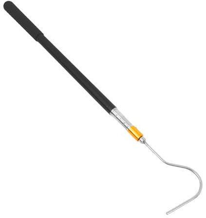 Mobestech Telescopic Snake Catcher Pole Stainless Steel for Safe Snake Handling Adjustable Catching Stick Hook Tools