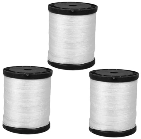 LIFKOME 3 Rolls Nylon Masonry String Line Cord High-Strength Twisted Nylon Construction Twine for Bricklaying and Building Projects for Masonry Tools 0.195kg