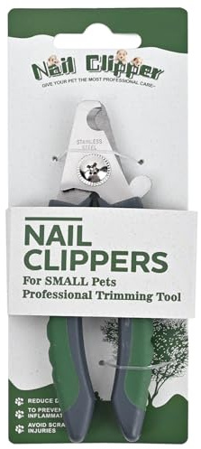 TIHNY Dog Nail Clippers Cat Nail Trimmers Professional Stainless Steel Blade Pet Claw Cutter Anti-Slip Green Handle Beagle Cocker Spaniel Medium Breeds（M）