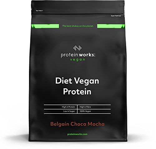 Protein Works - Diet Vegan Protein Powder | Low Calorie Plant Based Protein | Vegan Protein Shake | Added Extracts | 16 Servings | Belgian Choca Mocha | 500g