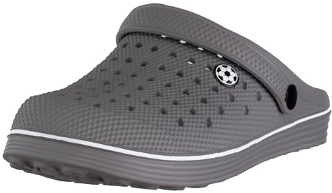 Brandsseller Zuecos de verano para hombre, zapatos de jardín, zapatillas de estar por casa, gris, 42 EU