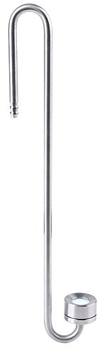 CO2 Diffusor,9 Zoll Edelstahl rium CO2 Diffusor CO2 Zerstäuber Diffusor Kohlendioxid Diffusor mit U-Form Verbindungsrohr für rium Pflanzen Wasser as