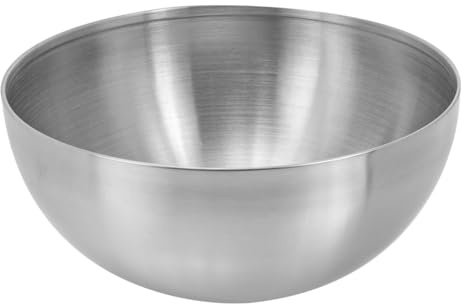 Operitacx Stainless Steel Salad Bowl 6 Inch Metal Mixing Bowl for Kitchen Food Preparation Serving Salad Soup and Noodles Silver