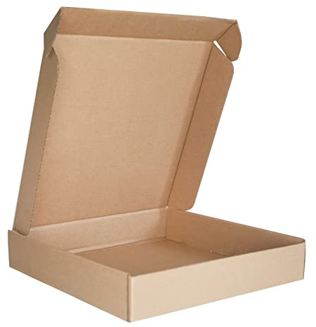 PACK4YA 220×213×40mm Cajas Postales Pequeñas de Cartón Corrugado para Correo, Caja de Envío Postal Marrón para Pequeños Negocios, Almacenamiento o Embalaje de Regalos (20 Piezas)