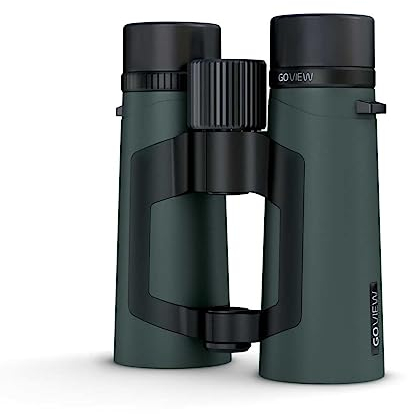 GoView ZOOMR 10x42 Fernglas für Outdoor, Natur, Tierbeobachtung, Reise (10-Fach Zoom, großes Sehfeld, inkl. Zubehör-Set) Oak Grün