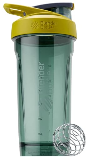 BlenderBottle Sport Shaker Bottle with Wire Whisk, 28-Ounce, Yellow – Protein Shakes & Hydration for Athletes & Fitness Enthusiasts, Easy Mixing, Durable & Lightweight, Lockable Lid