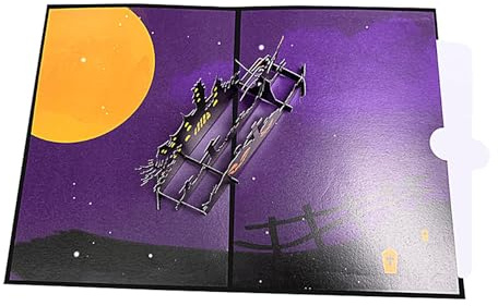 3D Halloween gratulationskort, Halloween Card Spöklikt födelsedagskort