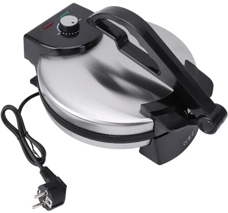 Roti Maker, Macchina per Tortilla con Riscaldamento a Doppia Faccia da 1800 Watt di Potenza Costruzione Robusta Macchina per Chapati in Lega di Alluminio Pressa per Tortilla