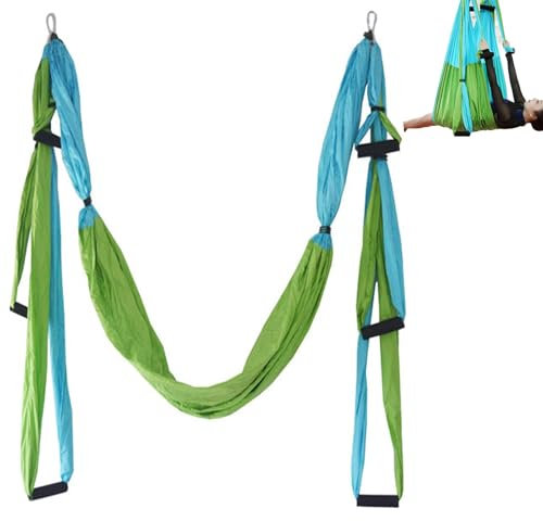 Aerial Yoga Hängematte Set, Aerial Yogatuch, Verstellbar Yoga Schaukel Tuch, Schaukeltuch, Yogatuch Zum Aufhängen für Pilates Ballett Cheerleading Gymnastik, Kapazität 200kg