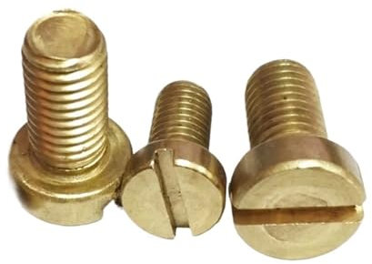 Brass Slotted Cheese Head Screw DIN84 Brass Screw Brass Bolt GB65 M2 M2.5 M3 M4 M5 M6 M8(M6x16 (12pcs))