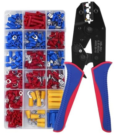 Kit assortito di capicorda a crimpare con 300 connettori elettrici capocorda