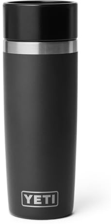 YETI Rambler Travel Bottle, Vacuum Insulated Stainless Steel Coffee Flask with Leakproof Hotshot Commuter Cap, Black, 16 oz (473 ml)