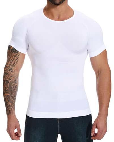 Daytain Mens Body Shaper Stomach Compression Shirt Slimming Undershirt Shapewear Gynecomastia Tummy Control Workout Tank Tops