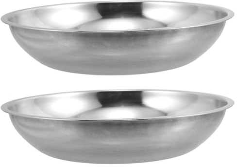 FUNNETOYU Platillos para Balanza Mecánica de Acero Inoxidable, Recambio de 2 Piezas para Báscula de Resorte Mesa, Uso Industrial y Cocina