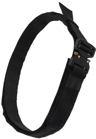 PRETYZOOM Ceinture Double Couche avec Points d'attache Intégrés et Fermeture Fiable et Tir sur Cible en Nylon Noir