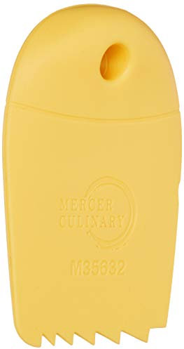 Mercer Culinary Silicone Plating Wedge Graduated Saw Tooth, Stainless Steel, Yellow, 1.9 x 8.2 x 24.2 cm