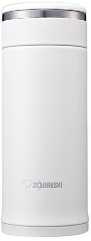 Zojirushi SM-JF36-WA Water Bottle, Stainless Steel Mug, Bottle, Direct Drinking, Lightweight, Cold Retention, 12.2 fl oz (360 ml), White