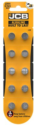 S17184 JCB LR44 Alkaline Batteries - Pack of 10