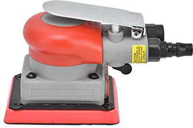 Air Orbital Pneumatic Palm Sander - 10000rpm, 75x100mm Square, Sanding/Grinding/Polishing for Wood, Composites, Metal, Car Beauty