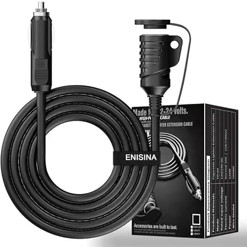 KFZ Zigarettenanzünder Verlängerungskabel DC 12V/24V 16AWG für zigarettenanzünder Steckdose (1.5M)