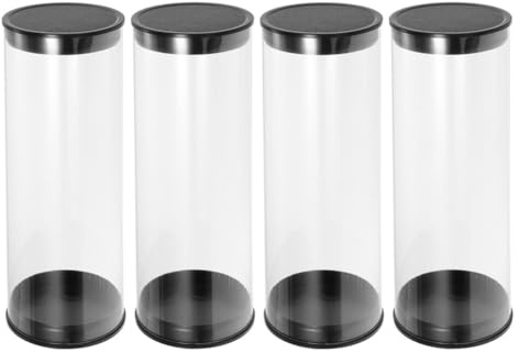 INOOMP 4pcs Plastic Golf Ball Tubes with Caps Pvc Golf Ball Holder Containers for Home Display Convenient to Use and Space Saving