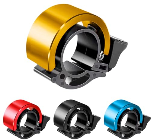 Ruayia Fahrradklingel Mountainbike, Fahrrad Klingel, Fahrrad-Laut klingel, Mini Fahrradglocke Fahrradhupe Fahrradglocke für Bike MTB Mountainbike, 22-22.8mm (Golden)