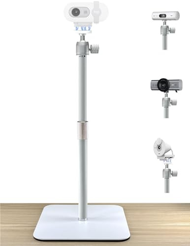 AYIZON Support magnétique pour Webcam Logitech Brio 100 300 500, C270, C310, StreamCam, MX Brio 4K, C920, C922, C930, C925, C615 Blanc