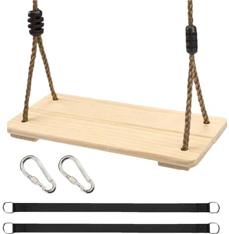 Wooden Tree Swing Set - Nest Swing Seat | Adjustable Tree Straps | Outdoor For Adults | Wooden, Swings For Children - Equipment Heavy-Duty Seat Chairs For Backyard