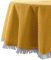 BEAUTEX Wetterfeste Garten Balkon Terrasse Camping Weichschaum Tischdecke, Größe + Farbe wählbar (rund 130 cm, Gelb)