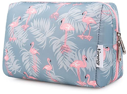 Large Makeup Bag Zipper Pouch Travel Cosmetic Organizer for Women (Flamingo, Large)