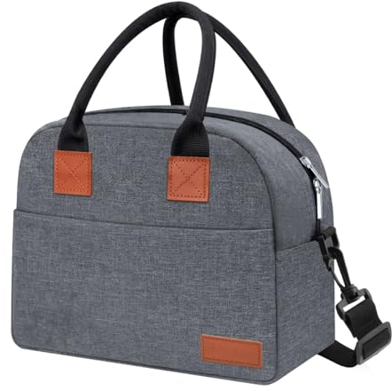 Philorn Kühltasche mit verstellbarer Schultergurt, 9.4L Lunchbox Tasche, Lunchtasche Wasserdicht Leichte Picknicktasche Mittagessen Isoliertasche Thermotasche für Arbeit und Schule