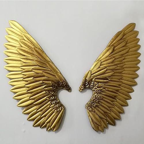 Decorazione Murale Scultura da parete, Decorazione da parete appesa a parete, Regalo decorativo per scultura in bassorilievo tridimensionale fatto a mano (Oro)