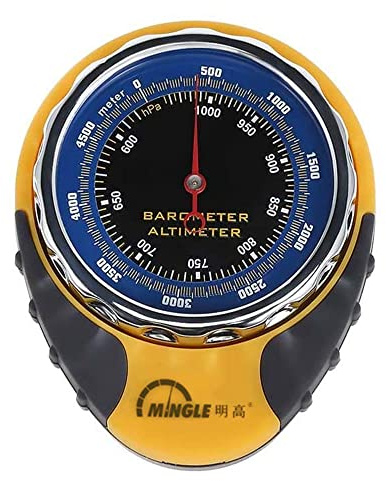 YIWENG Altimeter, Portable Multi Functional Digital Altimeter Barometer for Outdoor Camping Hiking Climbing, Yellow